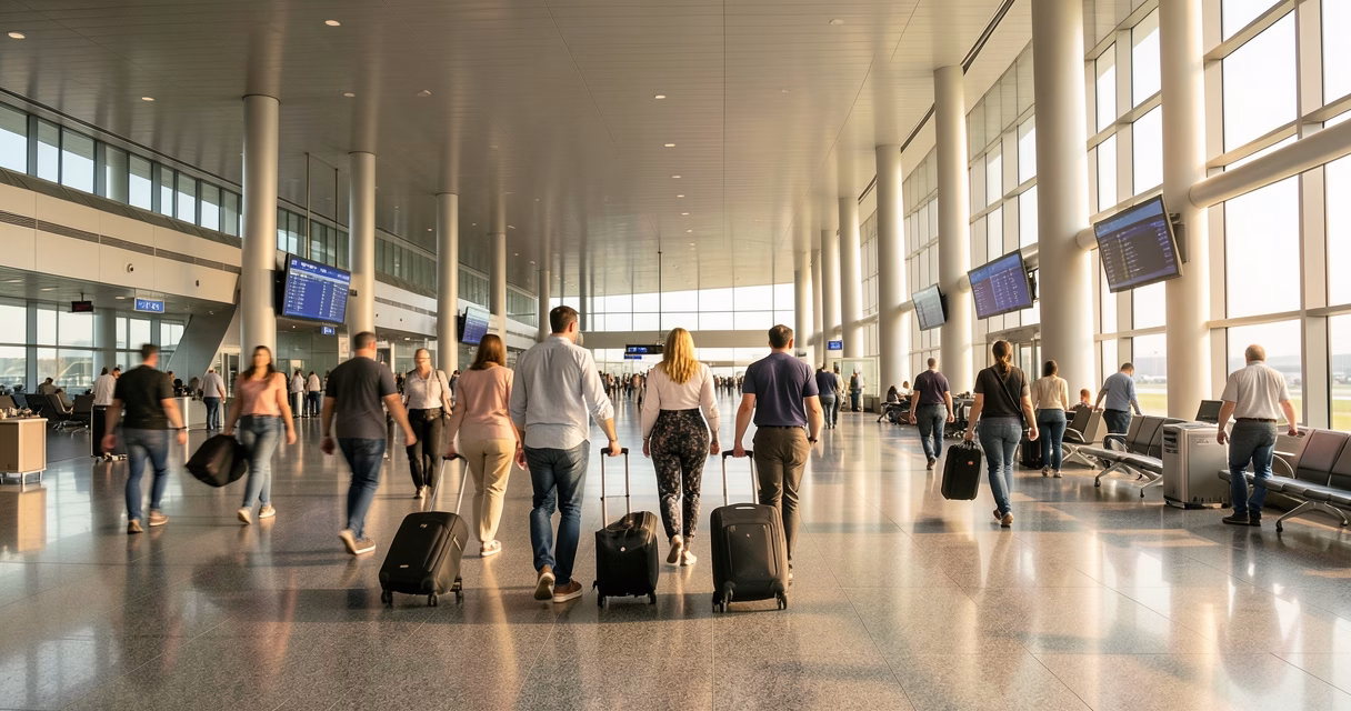Hành khách tại sân bay quốc tế chuẩn bị đi Hàn Quốc